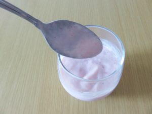 プチシェイクを混ぜた画像