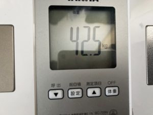 ファスティング朝の体重